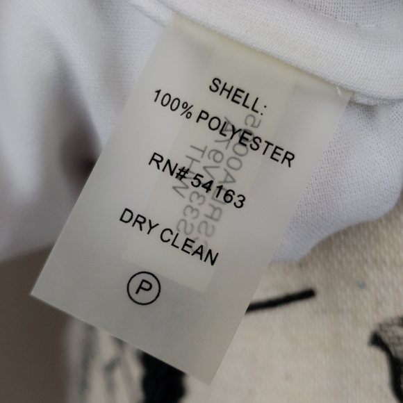 {Calvin Klein} White Tank Top Blouse w Gold Zipper - Picture 5 of 6